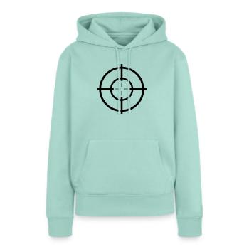 Fadenkreuz - Frauen Premium Bio Hoodie - Mint  - Vorne - Julia (174cm)