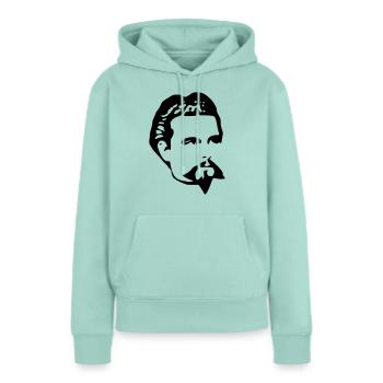 Ludwig II - Frauen Premium Bio Hoodie - Mint  - Vorne - Julia (174cm)