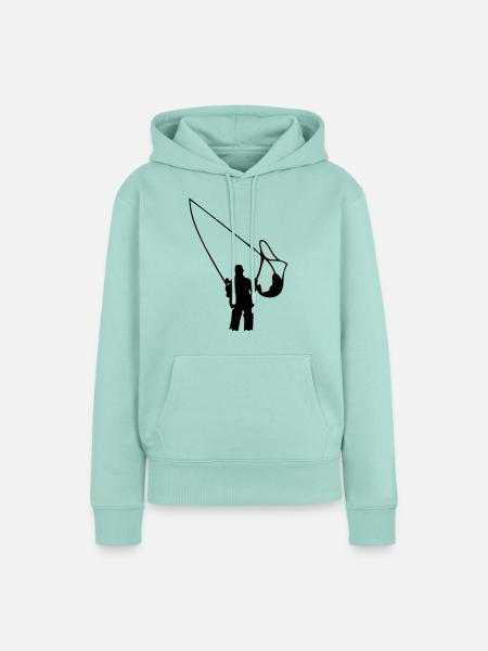 Fliegenfischen - Frauen Premium Bio Hoodie - Mint 