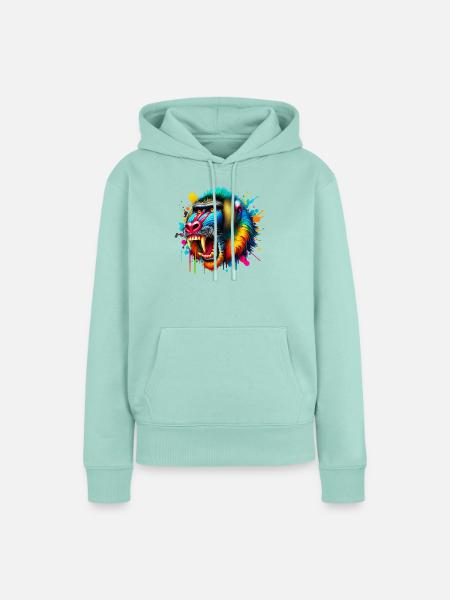 Mandrill-Affe - Frauen Premium Bio Hoodie - Mint