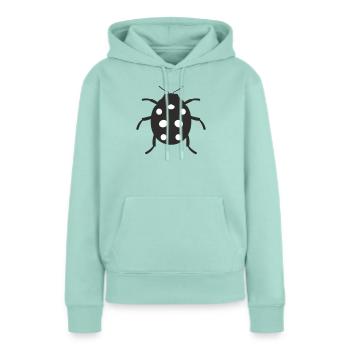 Marienkäfer Design - Frauen Premium Bio Hoodie - Mint  - Vorne - Julia (174cm)
