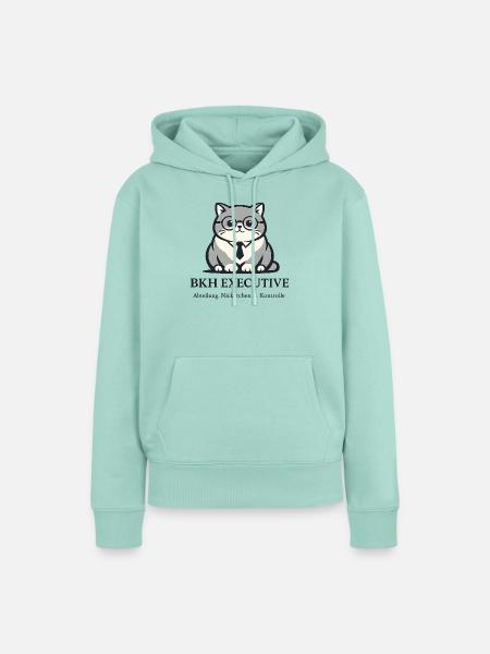 Executive Kater mit Brille - Frauen Premium Bio Hoodie - Mint