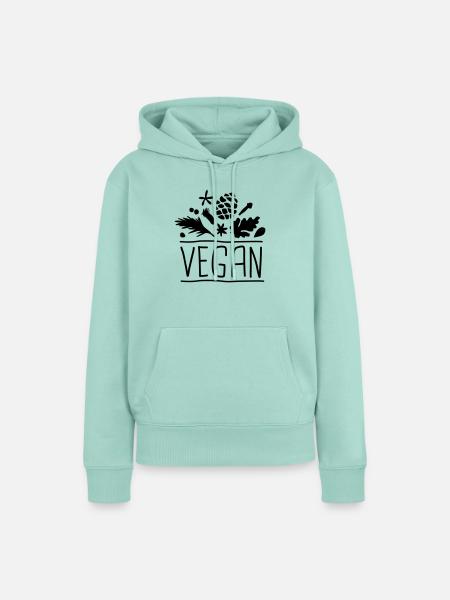 vegan - Frauen Premium Bio Hoodie - Mint 