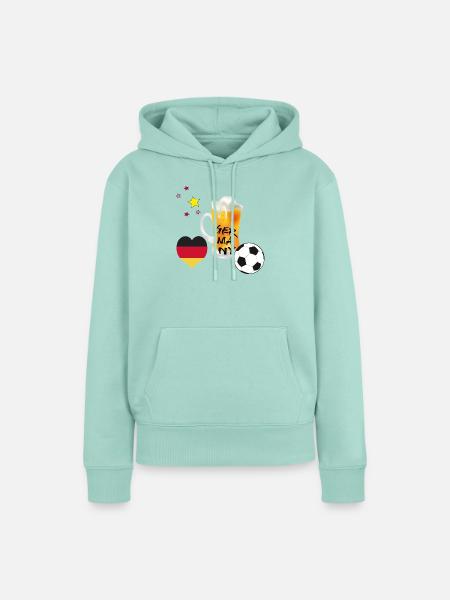 Fußballfan - Frauen Premium Bio Hoodie - Mint