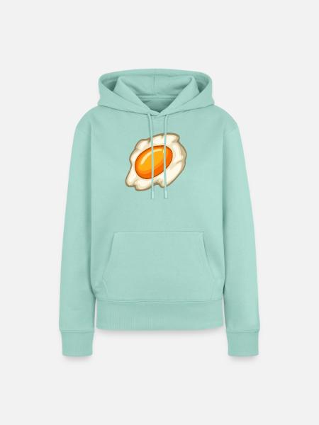 Sunny Fried Egg Illustration - Frauen Premium Bio Hoodie - Mint