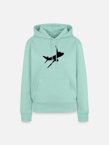 flugzeug - Frauen Premium Bio Hoodie - Mint