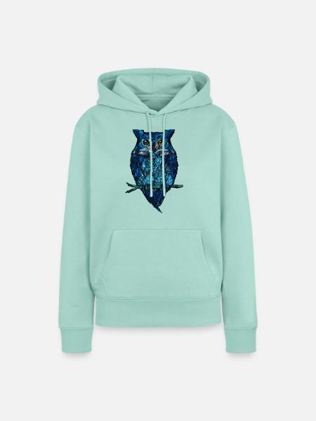 Eule - Frauen Premium Bio Hoodie - Mint 