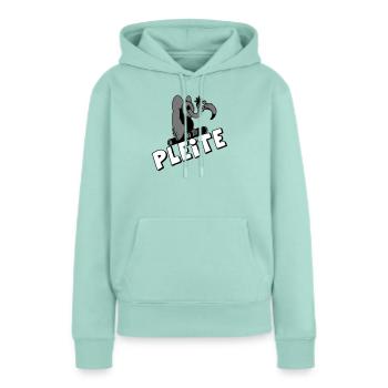 Plesiosaur Pleite Cartoon - Frauen Premium Bio Hoodie - Mint  - Vorne - Julia (174cm)