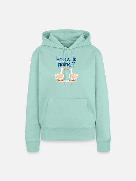 GÄNSE-GANS-FREUNDSCHAFT - Frauen Premium Bio Hoodie - Mint