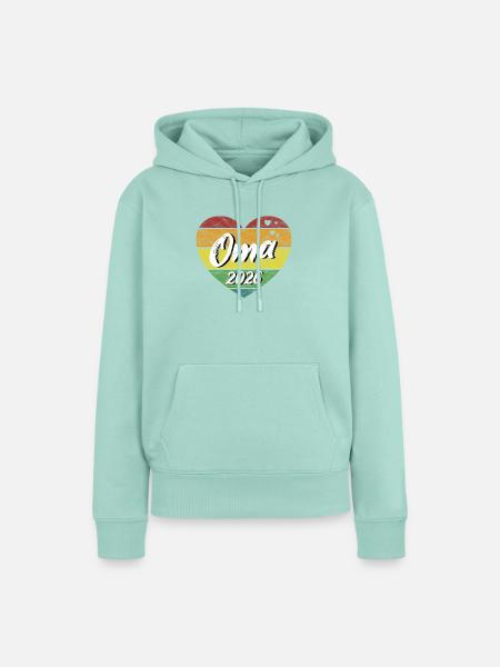Oma 2026 Großmutter werdende Oma retro vintage - Frauen Premium Bio Hoodie - Mint 