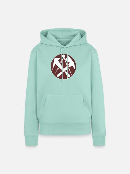 51164_Dachdecker, Zunftzeichen, Berufswappen - Frauen Premium Bio Hoodie - Mint