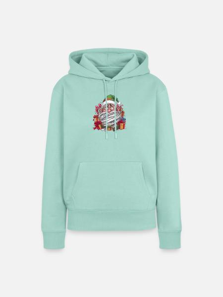 Verknoteter Weihnachtsmann - Frauen Premium Bio Hoodie - Mint