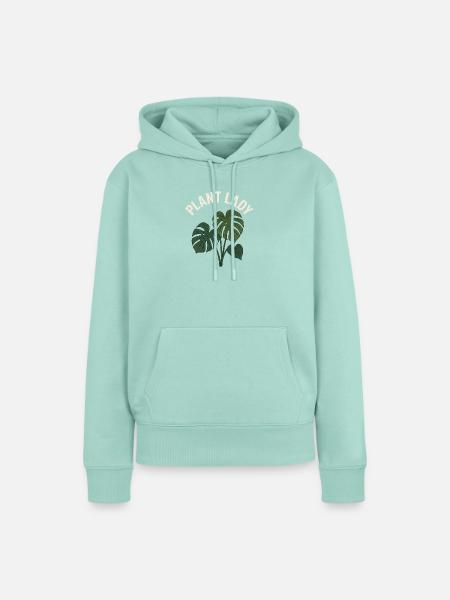 Plant Lady Monstera - Frauen Premium Bio Hoodie - Mint
