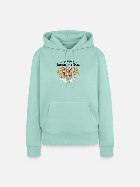 Immer – gute – Vibes - Frauen Premium Bio Hoodie - Mint