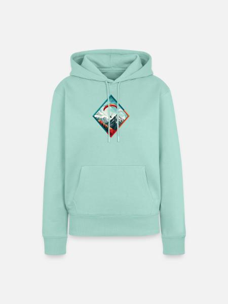 Paraglider über Berglandschaft - Frauen Premium Bio Hoodie - Mint