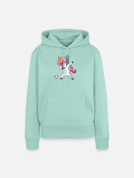 Einhorn Dab Regenbogen - Frauen Premium Bio Hoodie - Mint 