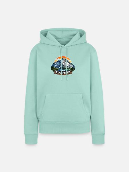 Zugspitze Alpen Panorama - Frauen Premium Bio Hoodie - Mint 