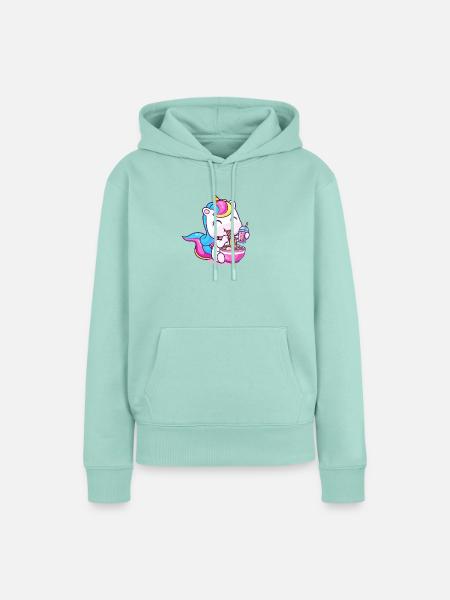 Pastell-Einhorn-Ramen-Bowl - Frauen Premium Bio Hoodie - Mint