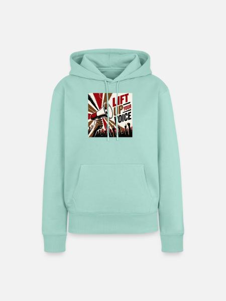 Erhebe deine Stimme - Frauen Premium Bio Hoodie - Mint