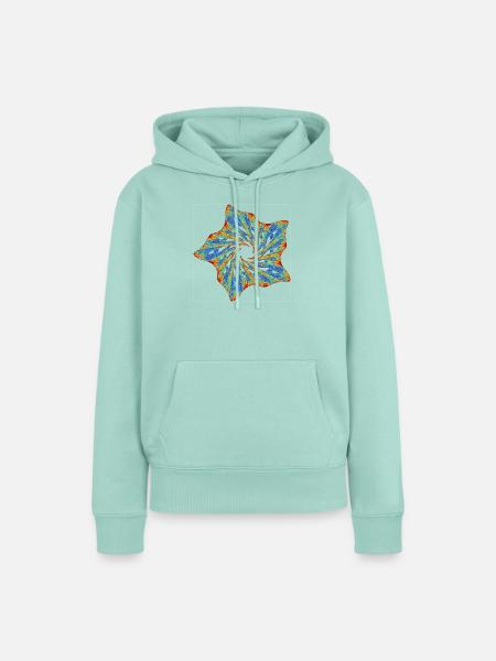 Orbitalblüte - Frauen Premium Bio Hoodie - Mint