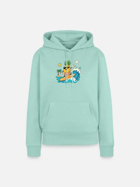 Surfende Ananas Sommer - Frauen Premium Bio Hoodie - Mint