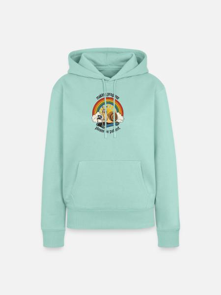 Geduldige Schnecke auf Laufband - Frauen Premium Bio Hoodie - Mint