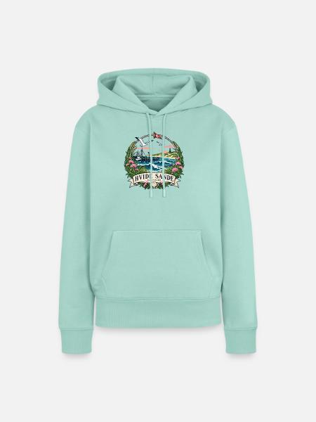 Hvide Sande Küstenromantik - Frauen Premium Bio Hoodie - Mint