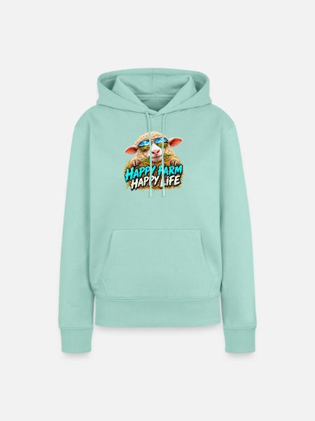Happy Farm Happy Life: Bauernlaune - Frauen Premium Bio Hoodie - Mint