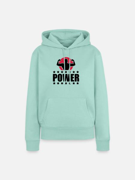 Power Logo Champ - Frauen Premium Bio Hoodie - Mint