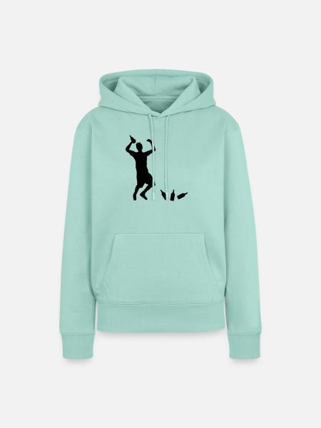 Mann Bierflaschen - Frauen Premium Bio Hoodie - Mint 