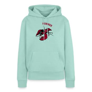 Hummer - Frauen Premium Bio Hoodie - Mint  - Vorne - Julia (174cm)