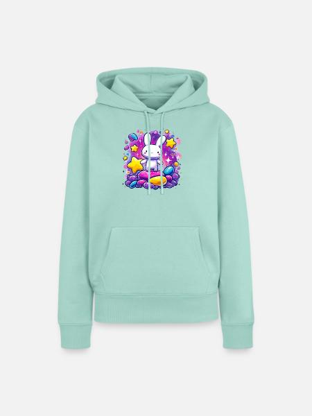 Kuschelbunny im Zuckersturm - Frauen Premium Bio Hoodie - Mint 