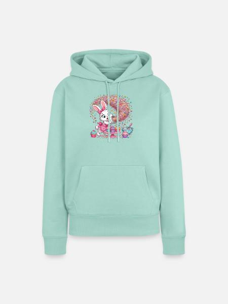 Häschen Backzauber mit Streuseln - Frauen Premium Bio Hoodie - Mint 