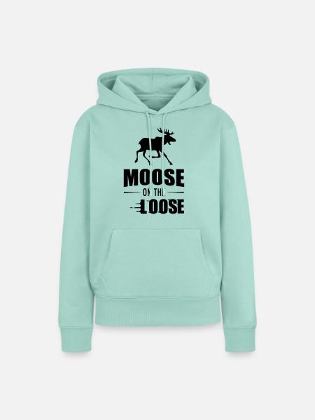 Moose On The Loose - Frauen Premium Bio Hoodie - Mint 