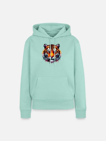 Tiger - Frauen Premium Bio Hoodie - Mint 
