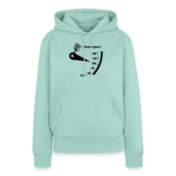 Motorsport Tacho - Frauen Premium Bio Hoodie - Mint  - Vorne - Julia (174cm)