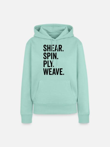 Scher-Spin-Ply-Gewebe - Frauen Premium Bio Hoodie - Mint 