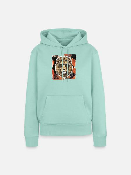 Wilder Löwe - Frauen Premium Bio Hoodie - Mint 