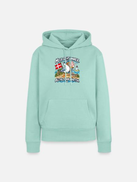 Meer geht immer Dänemark Strand - Frauen Premium Bio Hoodie - Mint 