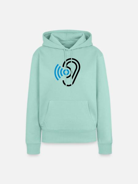 Ohr und Hörgerät - Frauen Premium Bio Hoodie - Mint