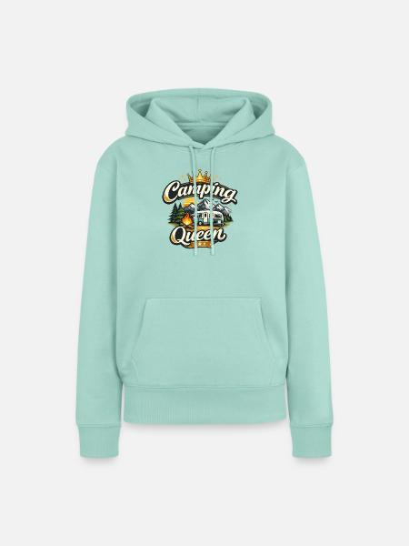 Camping Queen - Frauen Premium Bio Hoodie - Mint