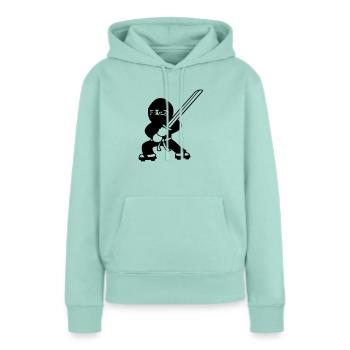 ninja katana - Frauen Premium Bio Hoodie - Mint  - Vorne - Julia (174cm)