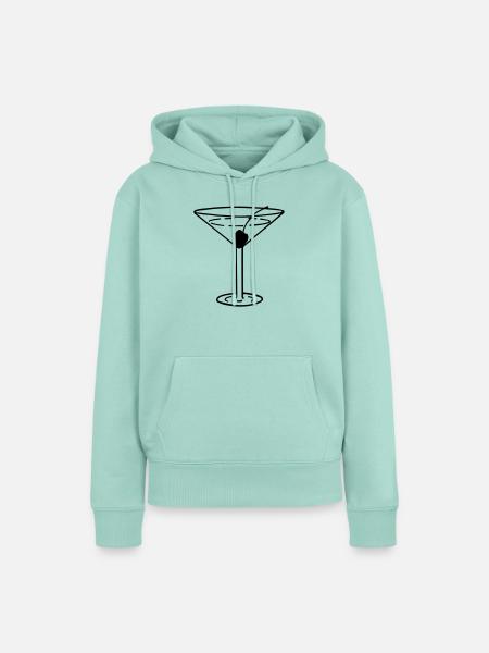 Martini mit Olive - Frauen Premium Bio Hoodie - Mint