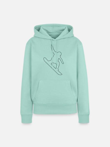 snowboarder fun - Frauen Premium Bio Hoodie - Mint