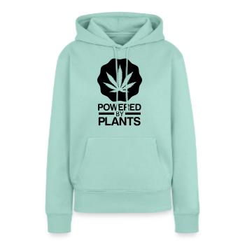 fumeur - Sweat à capuche Premium bio Femme - menthe  - Devant - Julia (174cm)