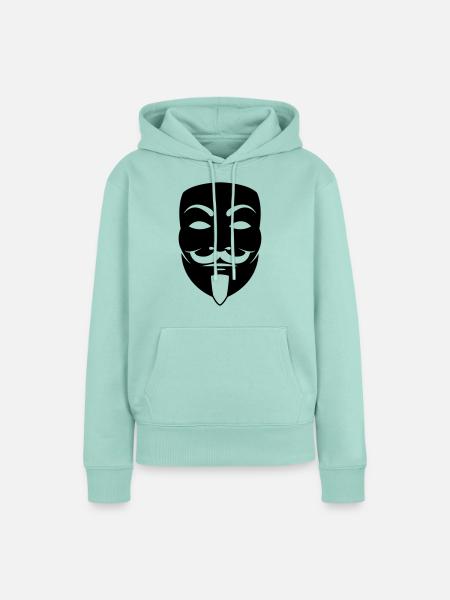 anonymus_maske - Frauen Premium Bio Hoodie - Mint