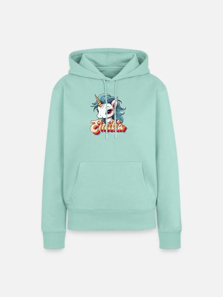 Emilia, Mädchenname, Lieblingsname - Frauen Premium Bio Hoodie - Mint 