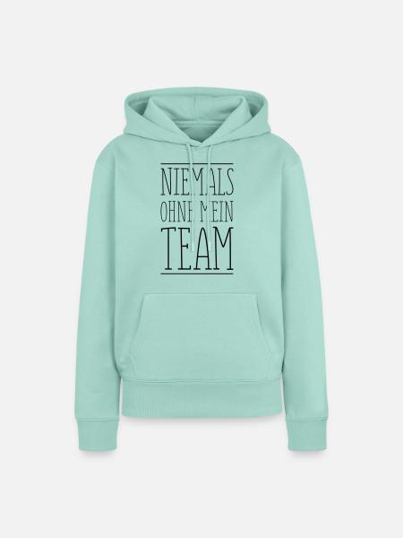 niemals ohne mein team - Frauen Premium Bio Hoodie - Mint 