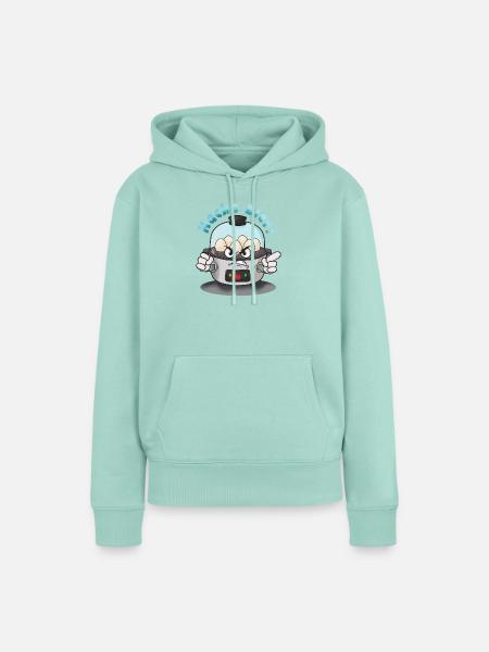 Wütender Eierbrüter Cartoon - Frauen Premium Bio Hoodie - Mint