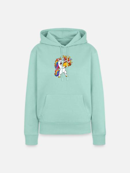 Lustige Einhorn-Taco-Katastrophe - Frauen Premium Bio Hoodie - Mint 
